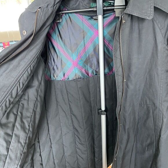 Lauren Ralph Lauren Women's Hooded Single-Breasted Raincoat A-Line Petite Medium - Picture 6 of 7